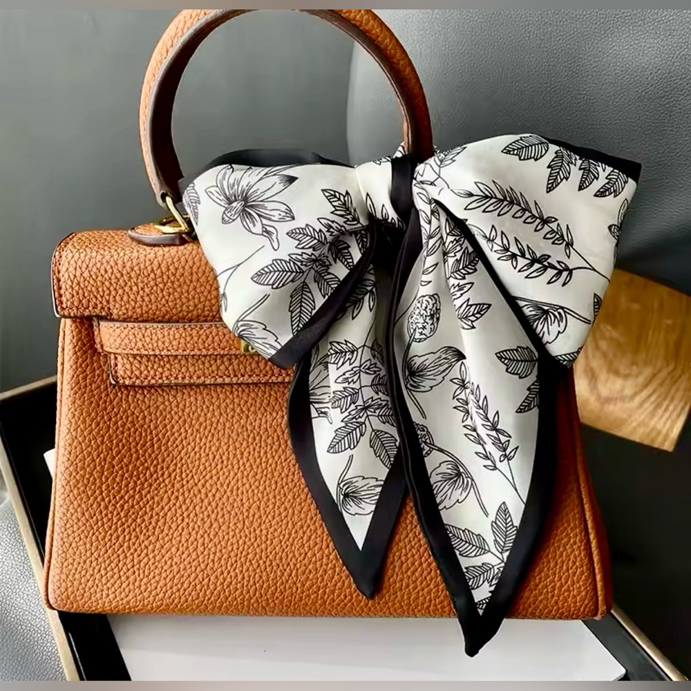 Floral Black and White Scarf, Twillie